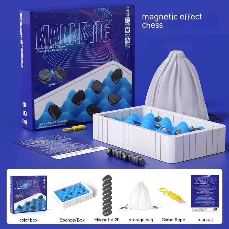 Magnetic Chess Board Game - Concentration Training with Sponge & Rope Accessories