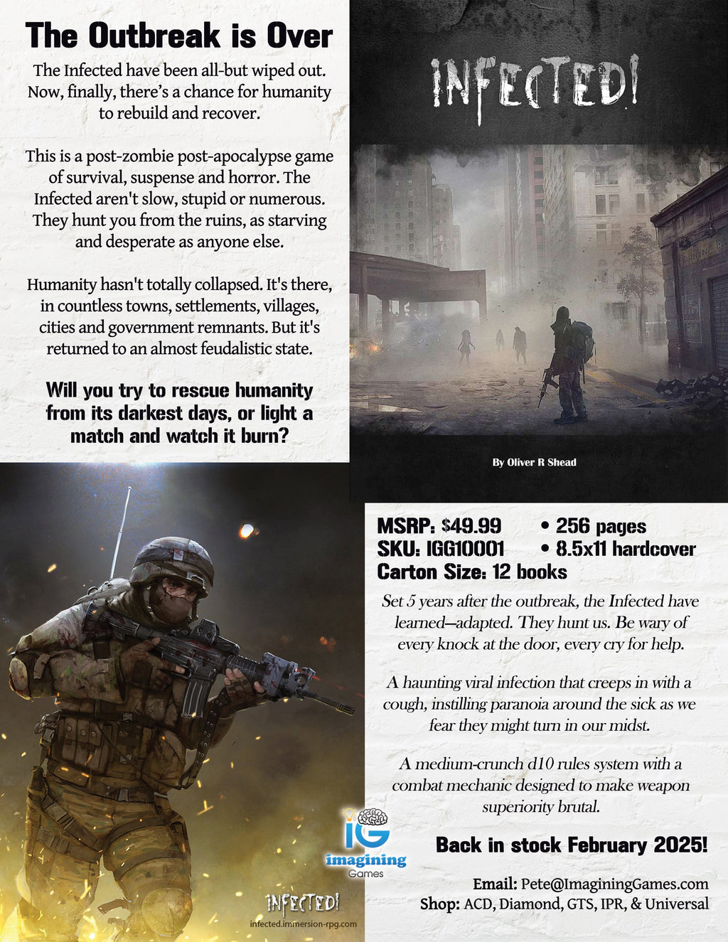 Infected! (RPG Book + PDF) Hardcover