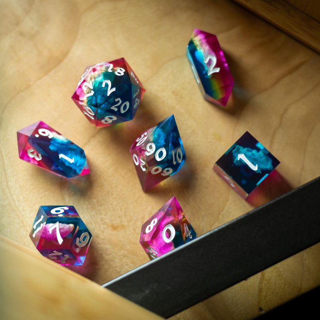 Starlit Rift Resin DND Dice Set