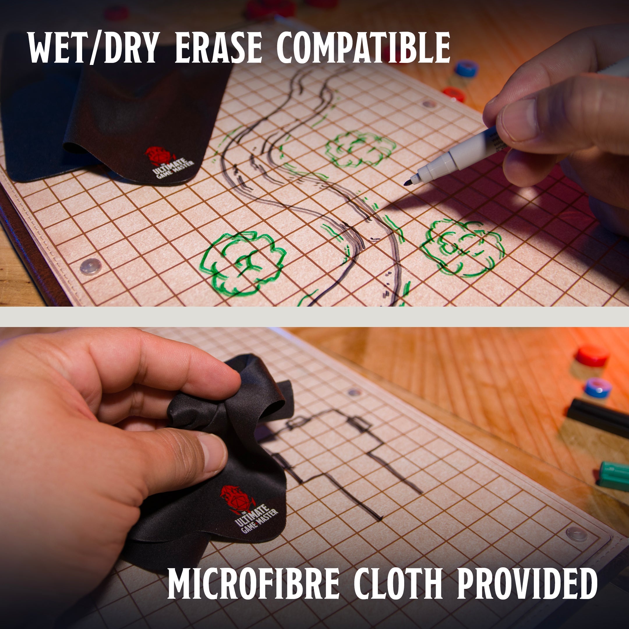 Magnetic Map Pack - Dry-Erase Battle Maps for D&D Combat & Game Master Screen