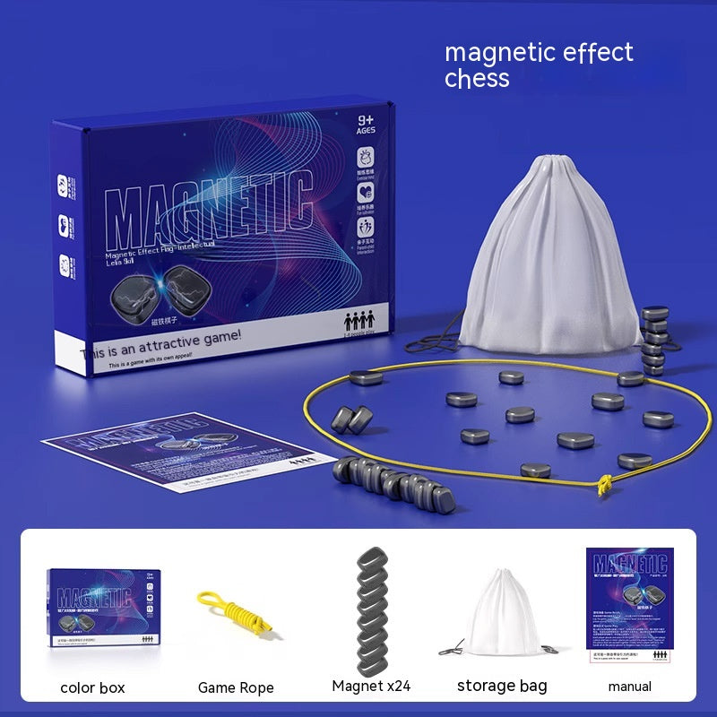 Magnetic Chess Board Game - Concentration Training with Sponge & Rope Accessories
