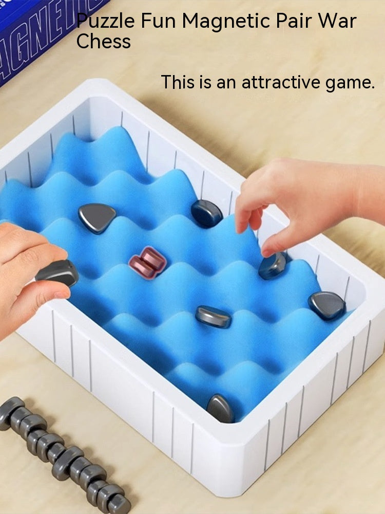 Magnetic Chess Board Game - Concentration Training with Sponge & Rope Accessories