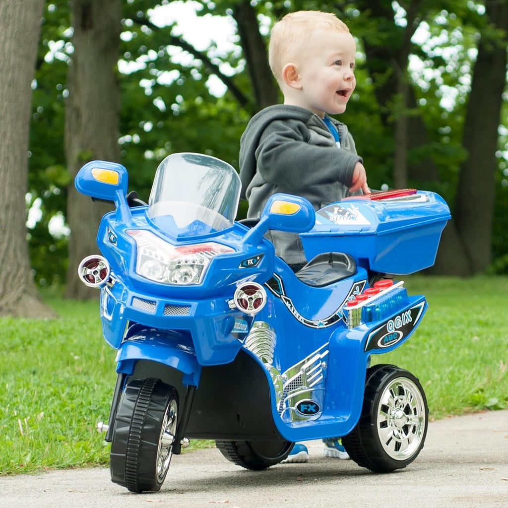 Battery-Powered 3-Wheel Ride-On Motorcycle Trike for Kids