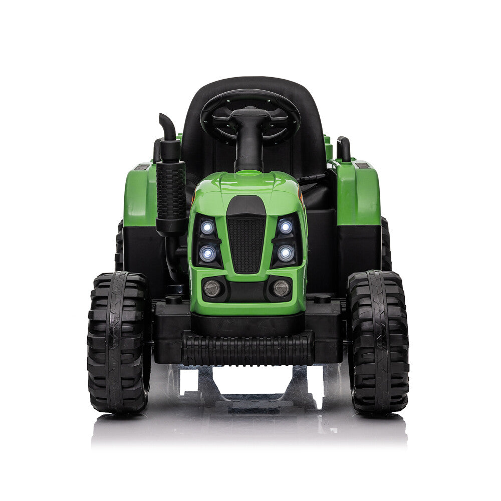 Kids Ride-On Tractor with Trailer, 3-Speed Adjustable Power and MP3 Display