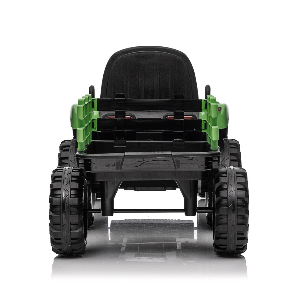 Kids Ride-On Tractor with Trailer, 3-Speed Adjustable Power and MP3 Display